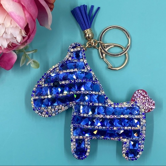 ✨ Sapphire Blue✨Lucky Crystal Bling Horse Keyc… - Picture 1 of 5